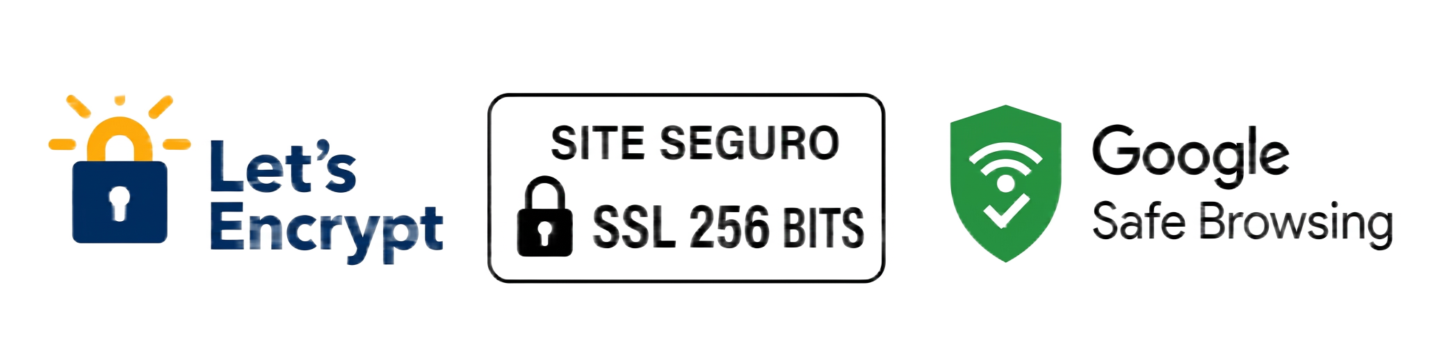 Let's Encrypt, SSL 256 bits, Google Safe Browsing